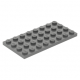 LEGO lapos elem 4x8, sötétszürke (3035)